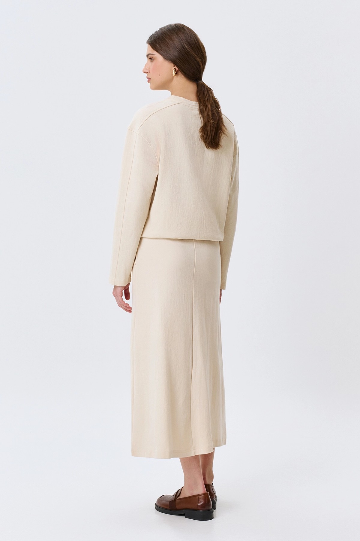 Трикотажная юбка А-силуэта, 48