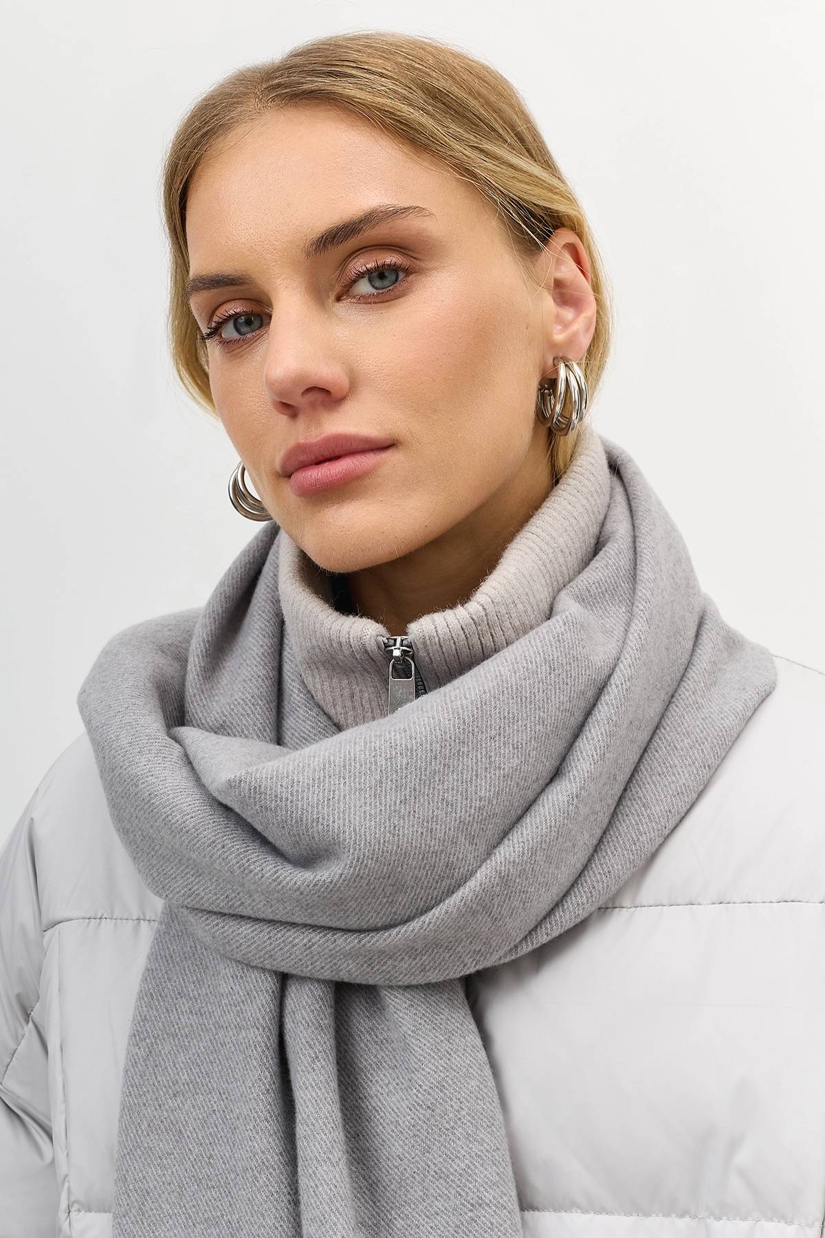 Лимитированная серия темно-синий джемпер с палантином, 40