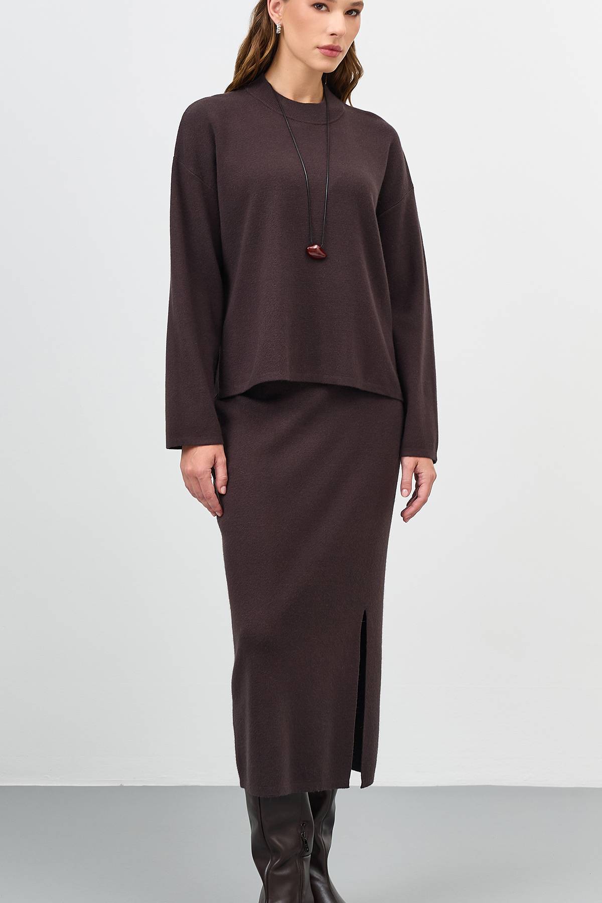 Вязаная юбка-карандаш, 42