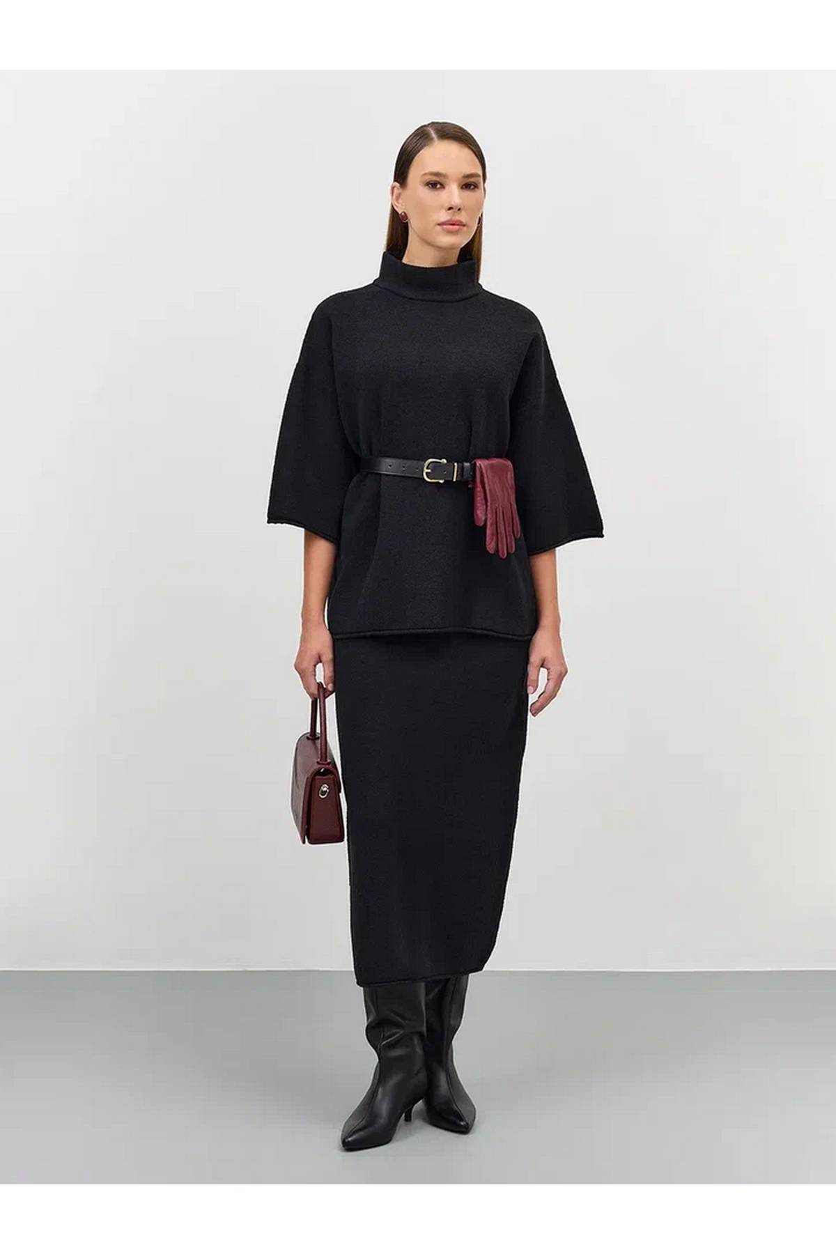 Элегантная юбка-макси с высокой талией, 40