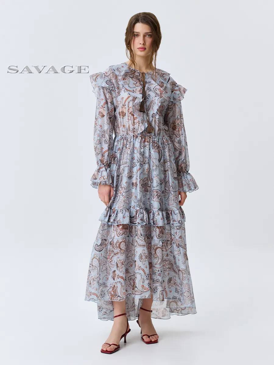 Платье с принтом в стиле "Бохо", 48