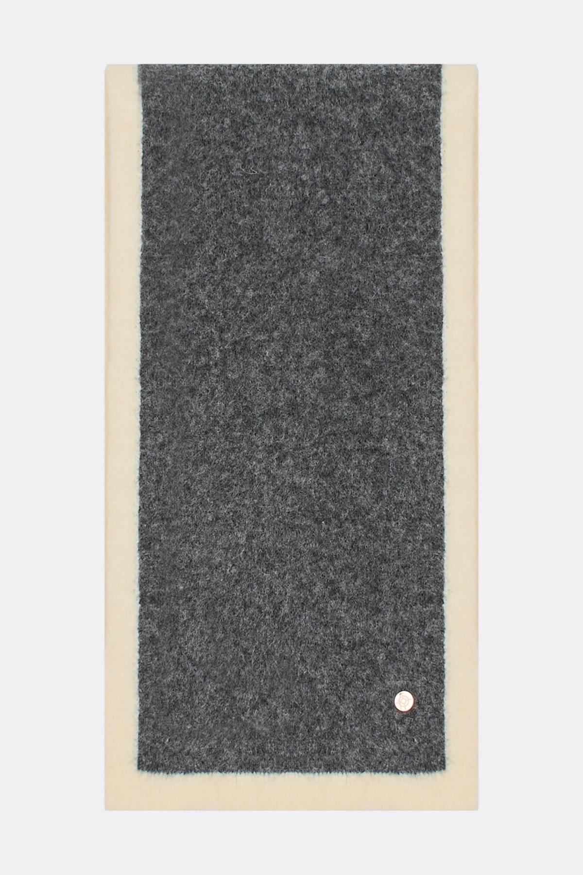 Серый вязаный шарф с контрастным краем, One