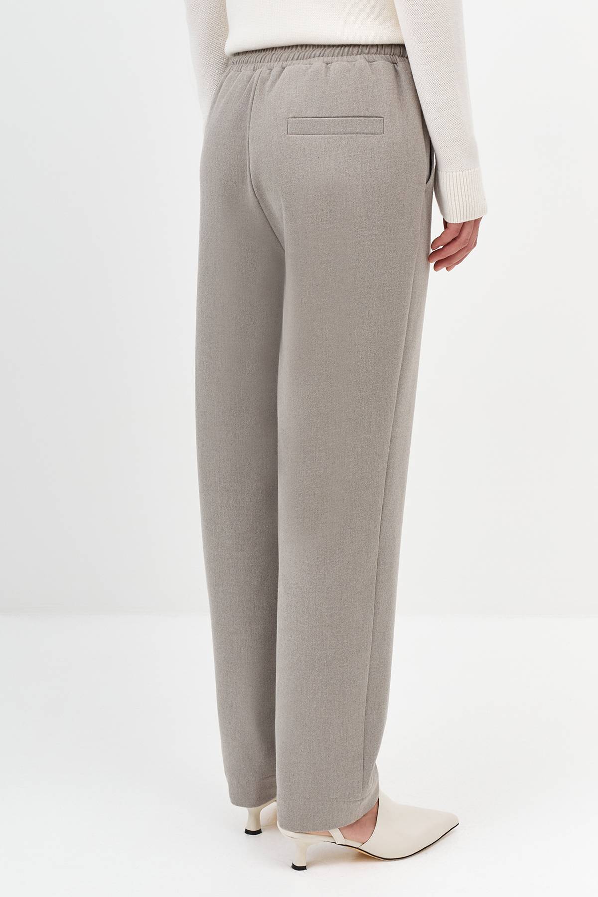 Лимитированная серия комфортные брюки с шерстью и ремень, 34