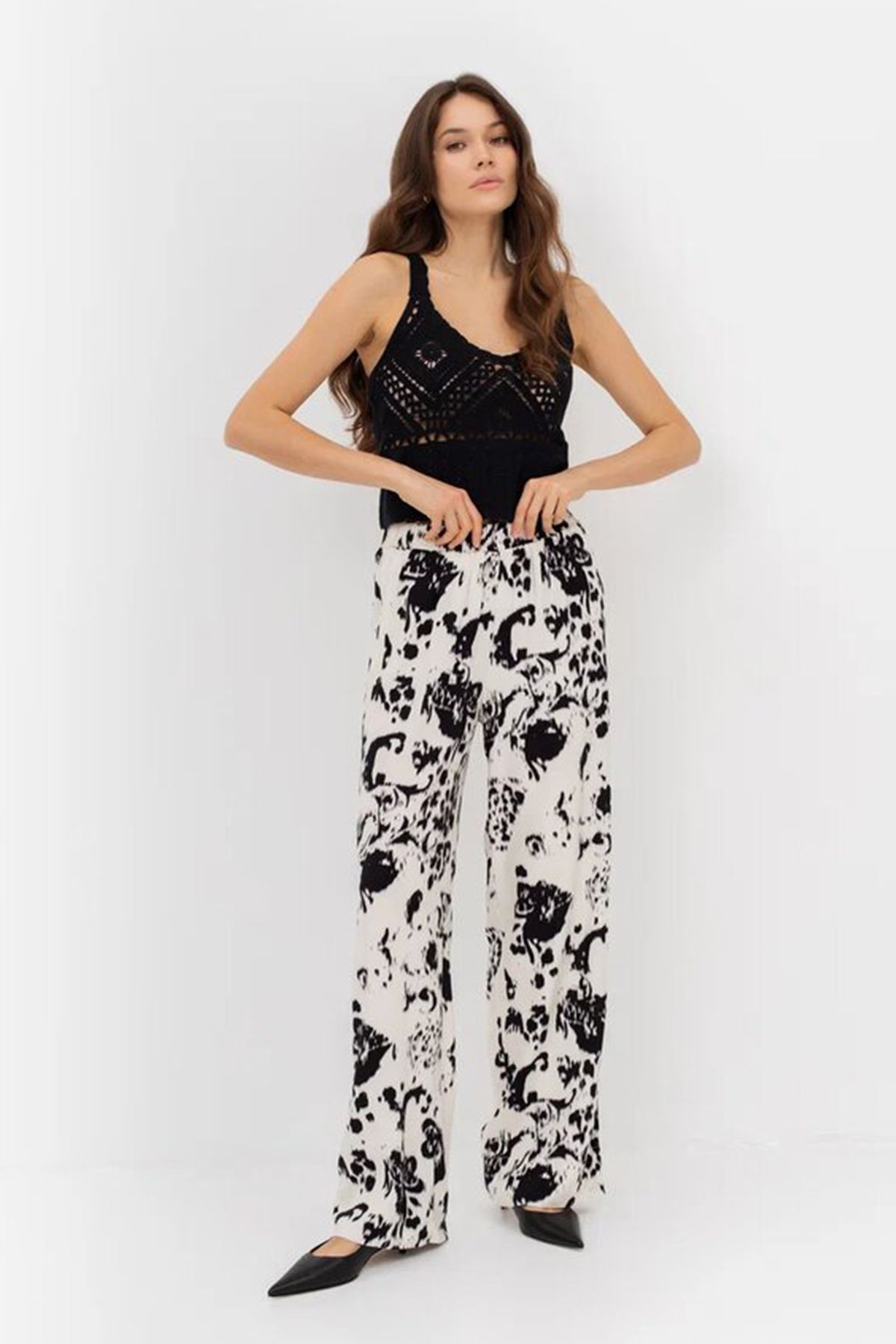 Брюки с абстрактным принтом 44443/20, 42р