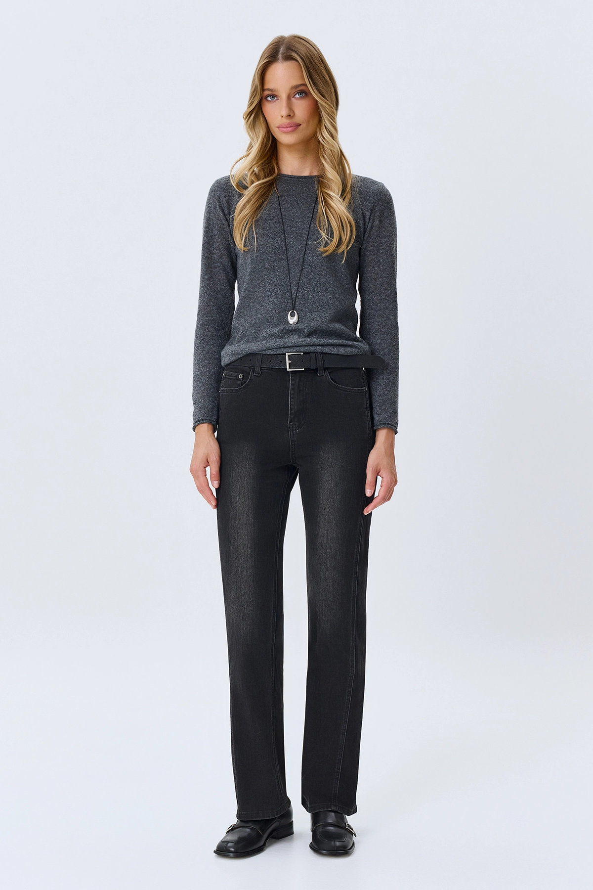 Джинсы Straight fit, черные, 52