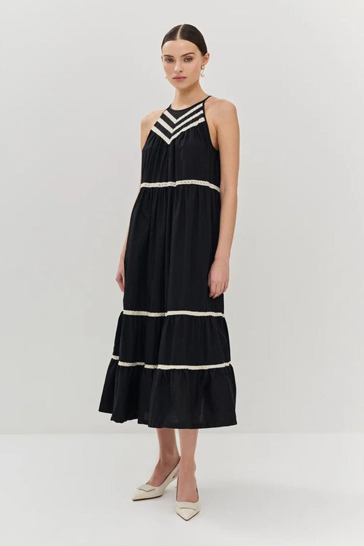 Свободное платье с узором, 42р