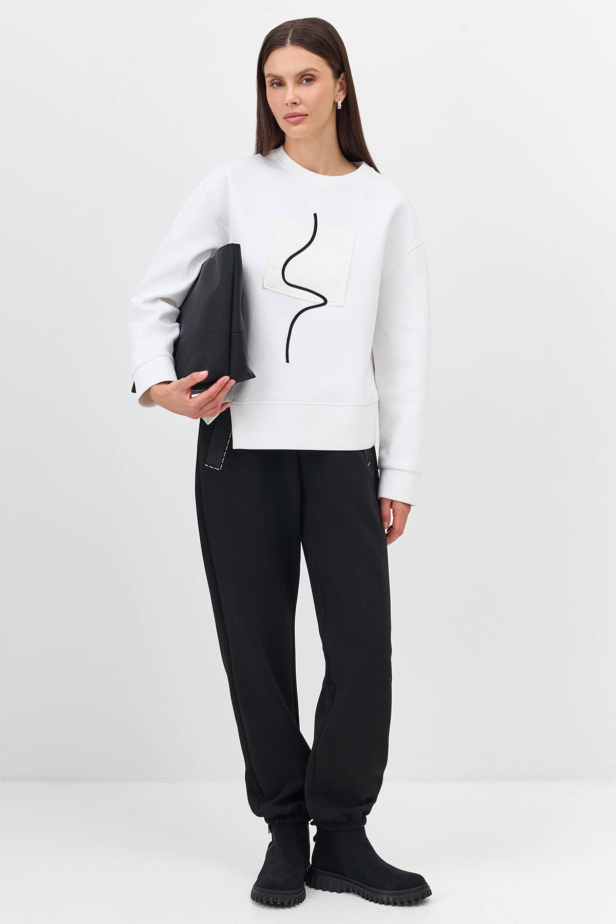 Лимитированная серия джоггеры с декором на карманах и ремень, 34