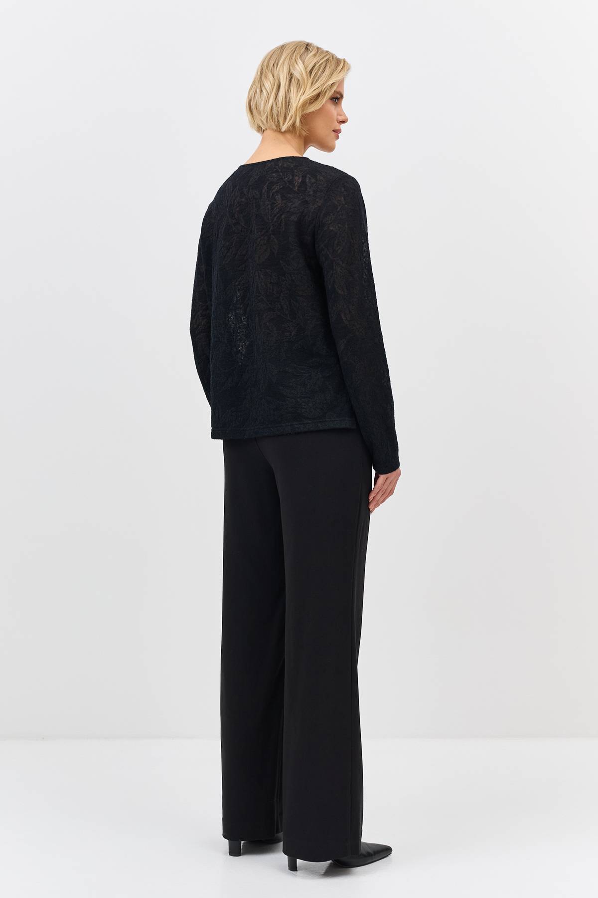 Лимитированная серия ажурный лонгслив с палантином, 46