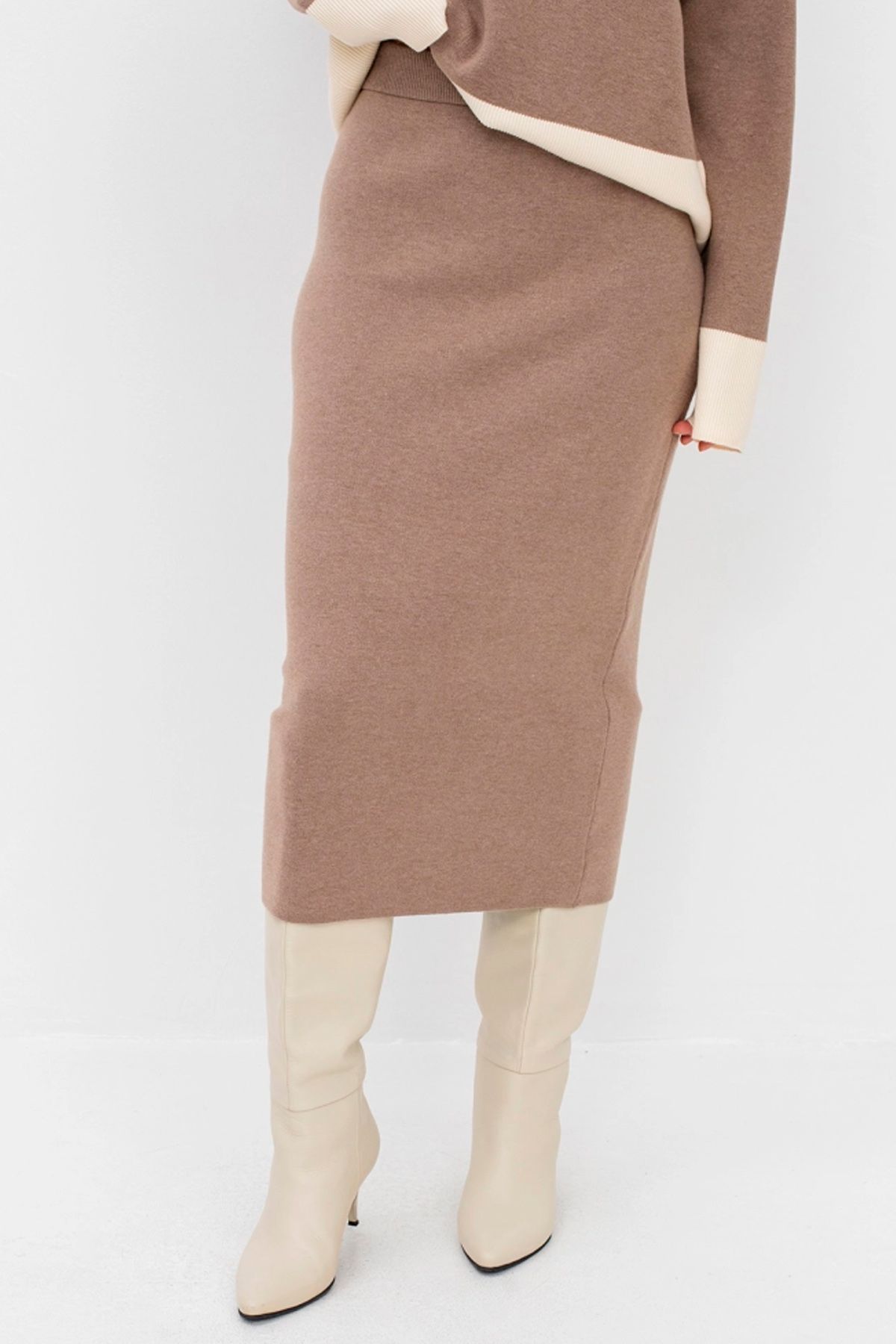 Яркая трикотажная юбка, 42р