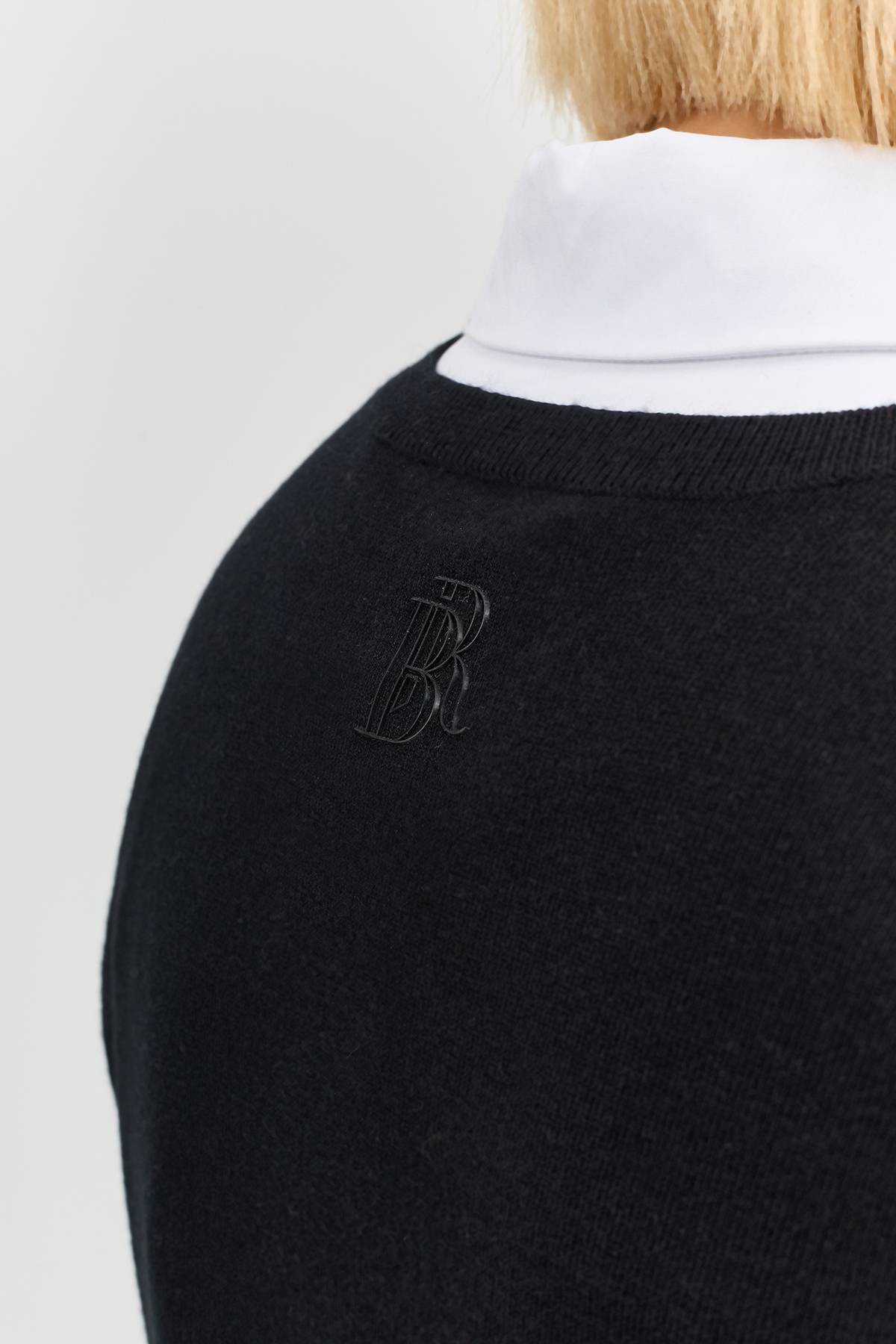 Вязаный топ с шелком, 34