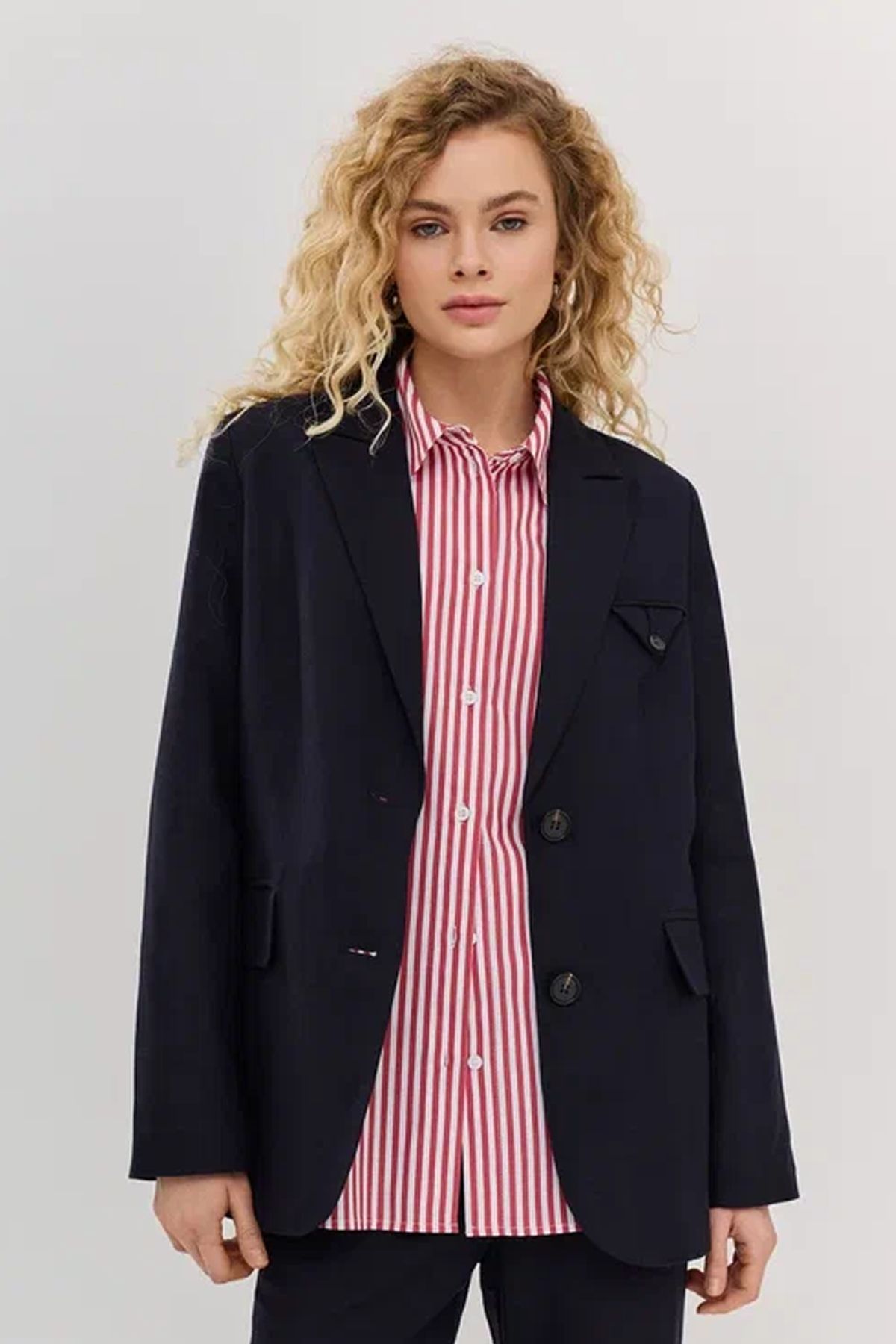 Классический льняной жакет, 42р