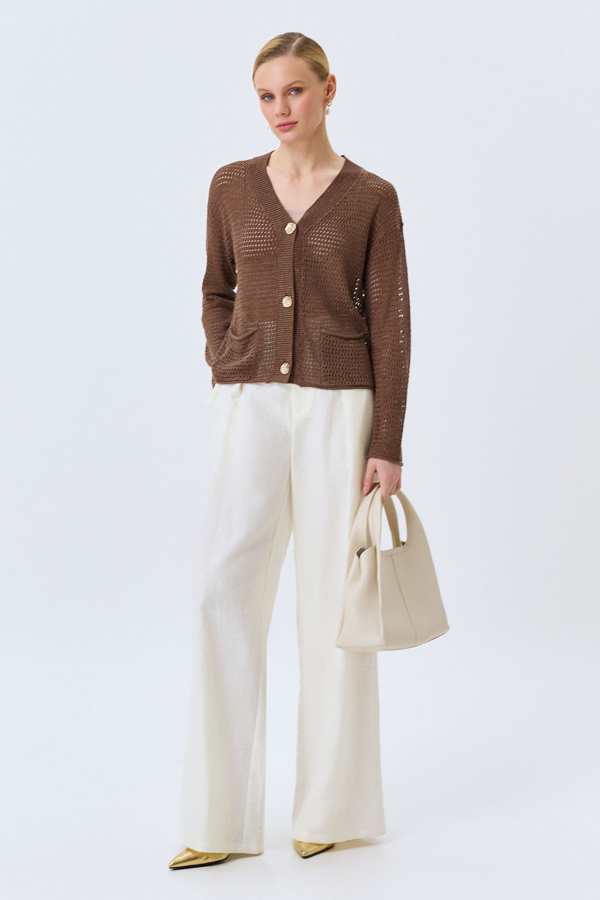 Ажурный кардиган из смесового лиоцелла, 52