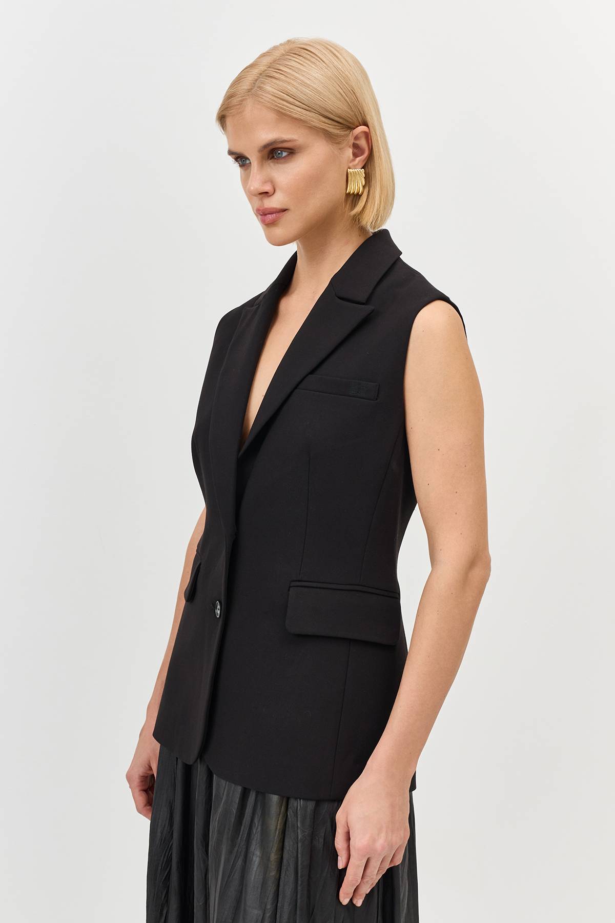 Лимитированная серия удлиненный жилет с палантином, 36