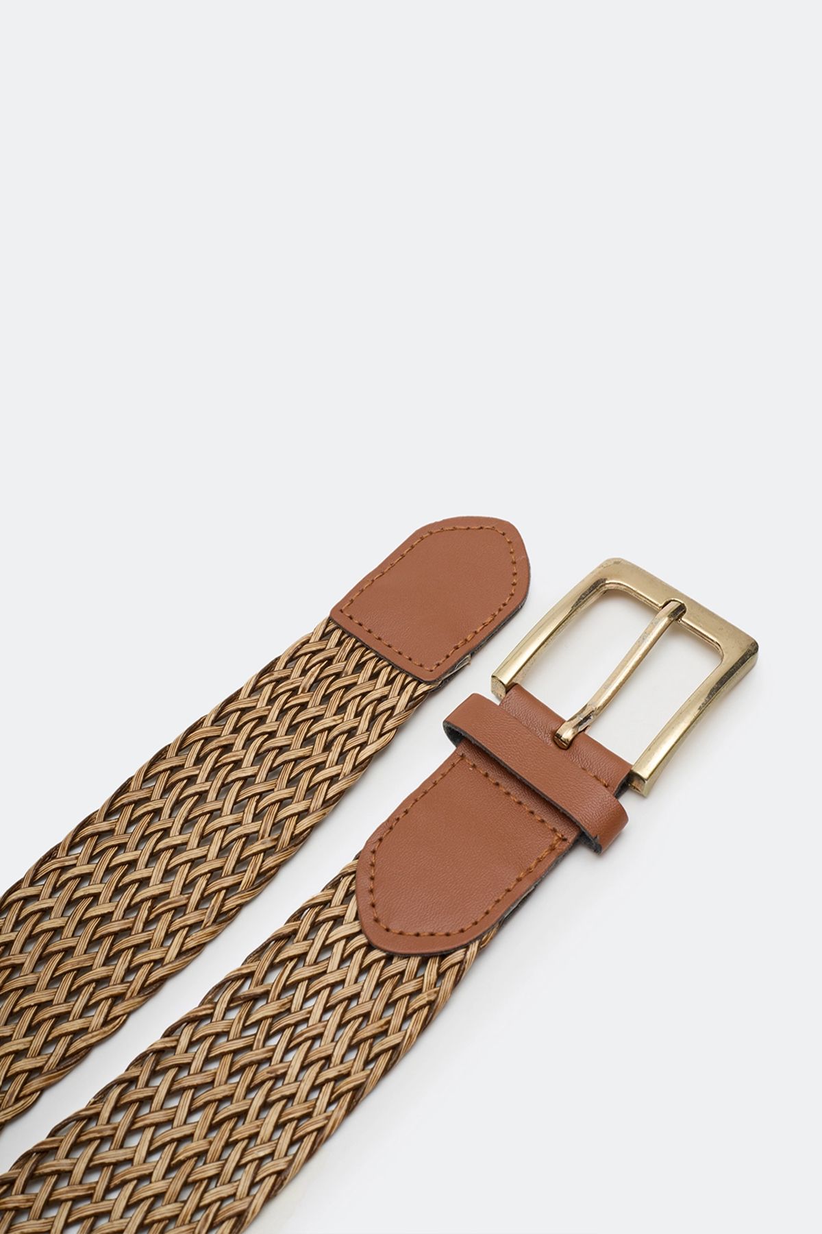 Плетеный ремень из искусственной кожи, M