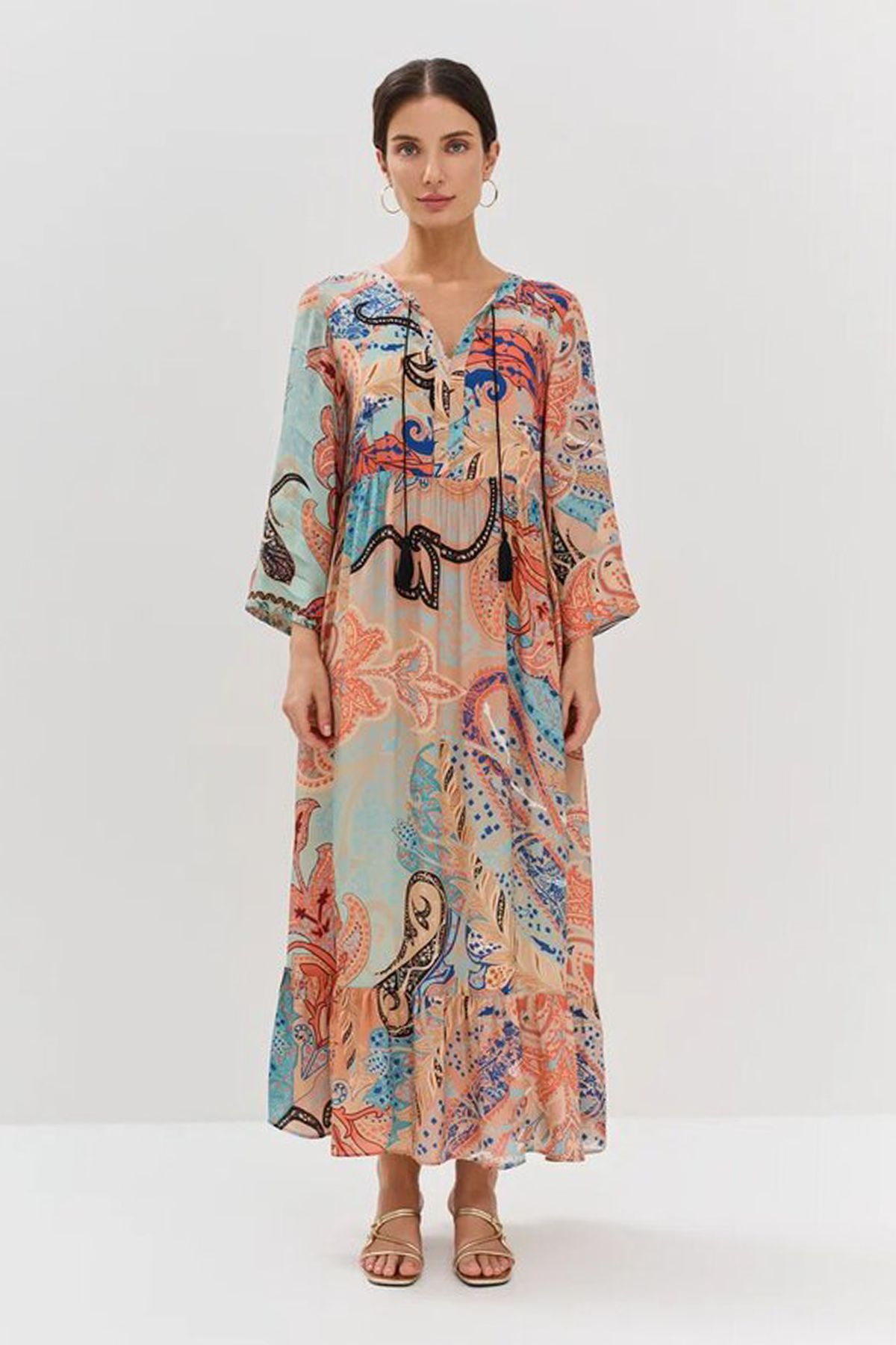 Платье А-силуэта в стиле "бохо", 42р