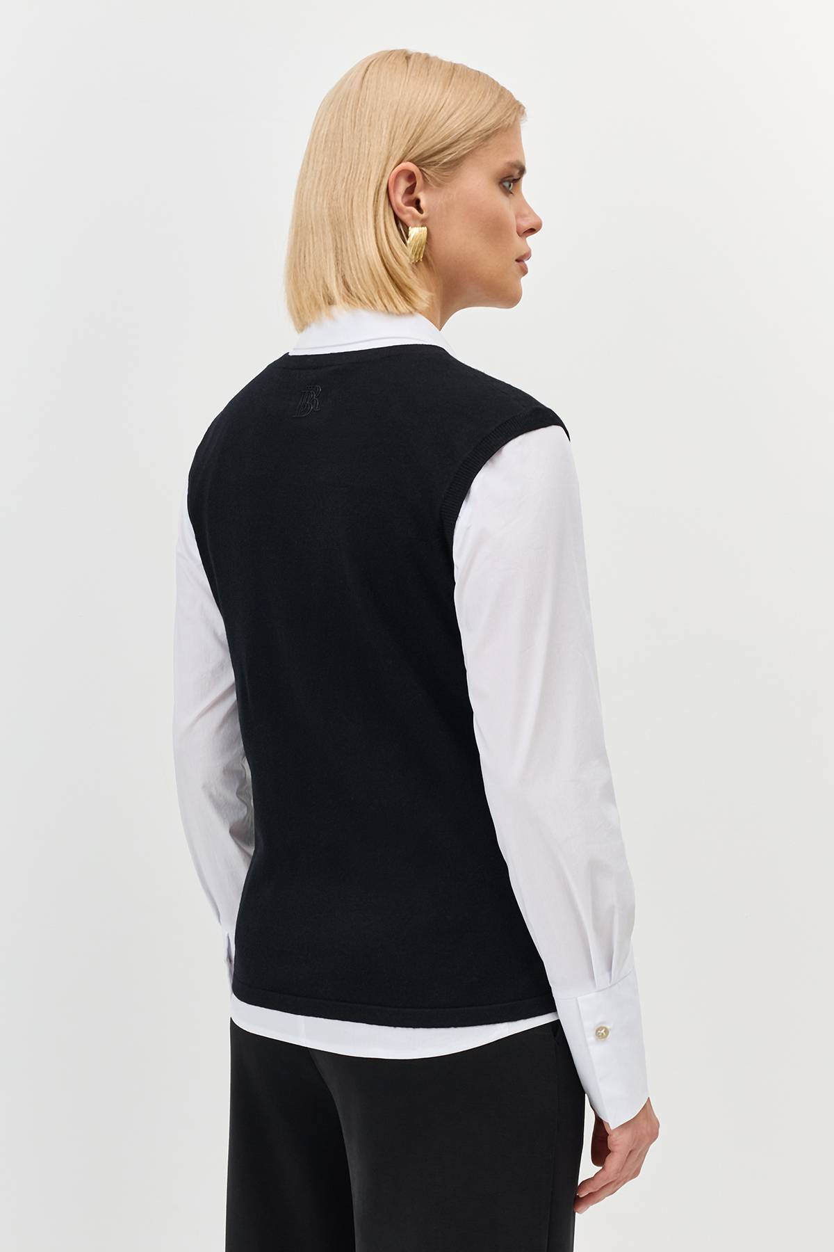 Вязаный топ с шелком, 34