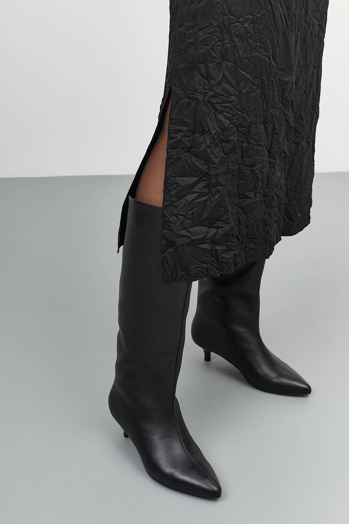 Юбка-плиссе из фактурной ткани, 40