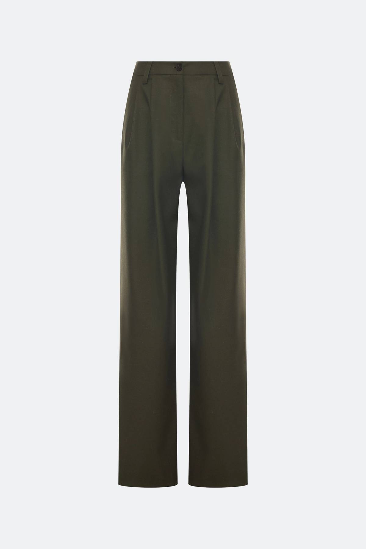 Лимитированная серия брюки палаццо из смесовой вискозы и ремень, 40