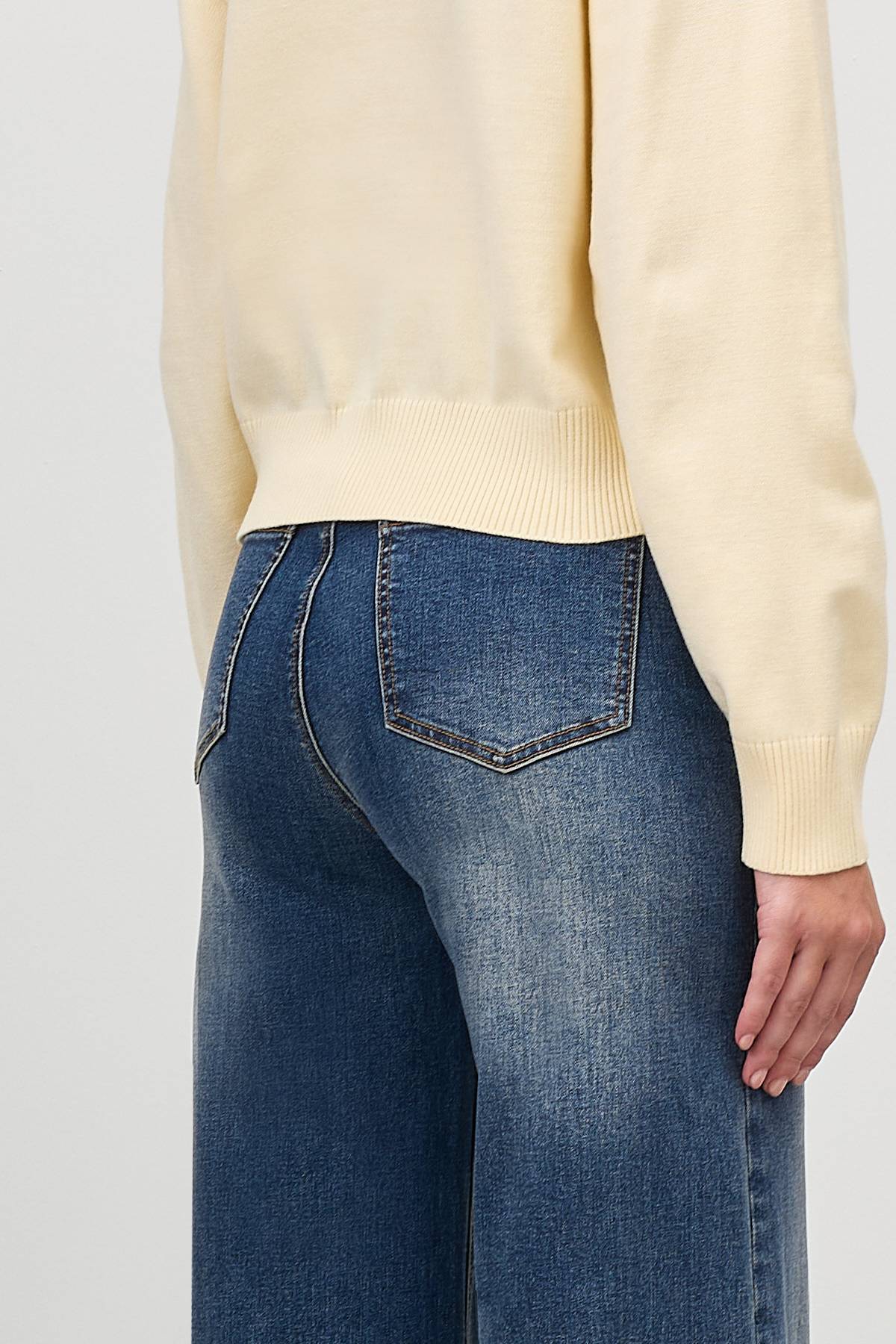 Укороченный джемпер с воротником стойкой, 40