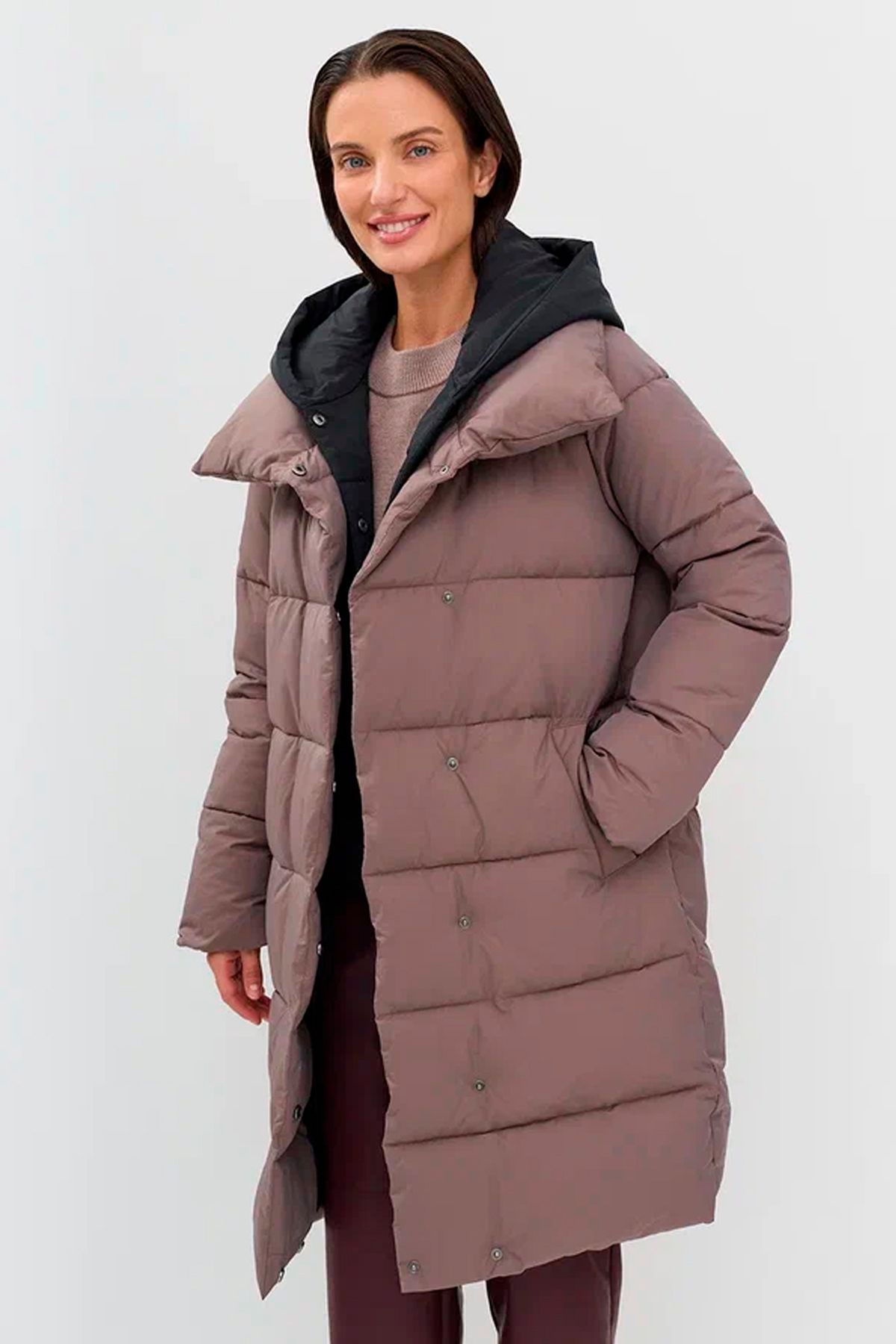 Пальто с эффектом многослойности, 50р