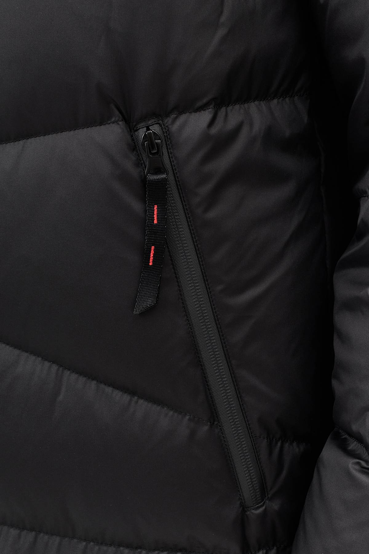 Лимитированная серия длинный пуховик с капюшоном с палантином, 34