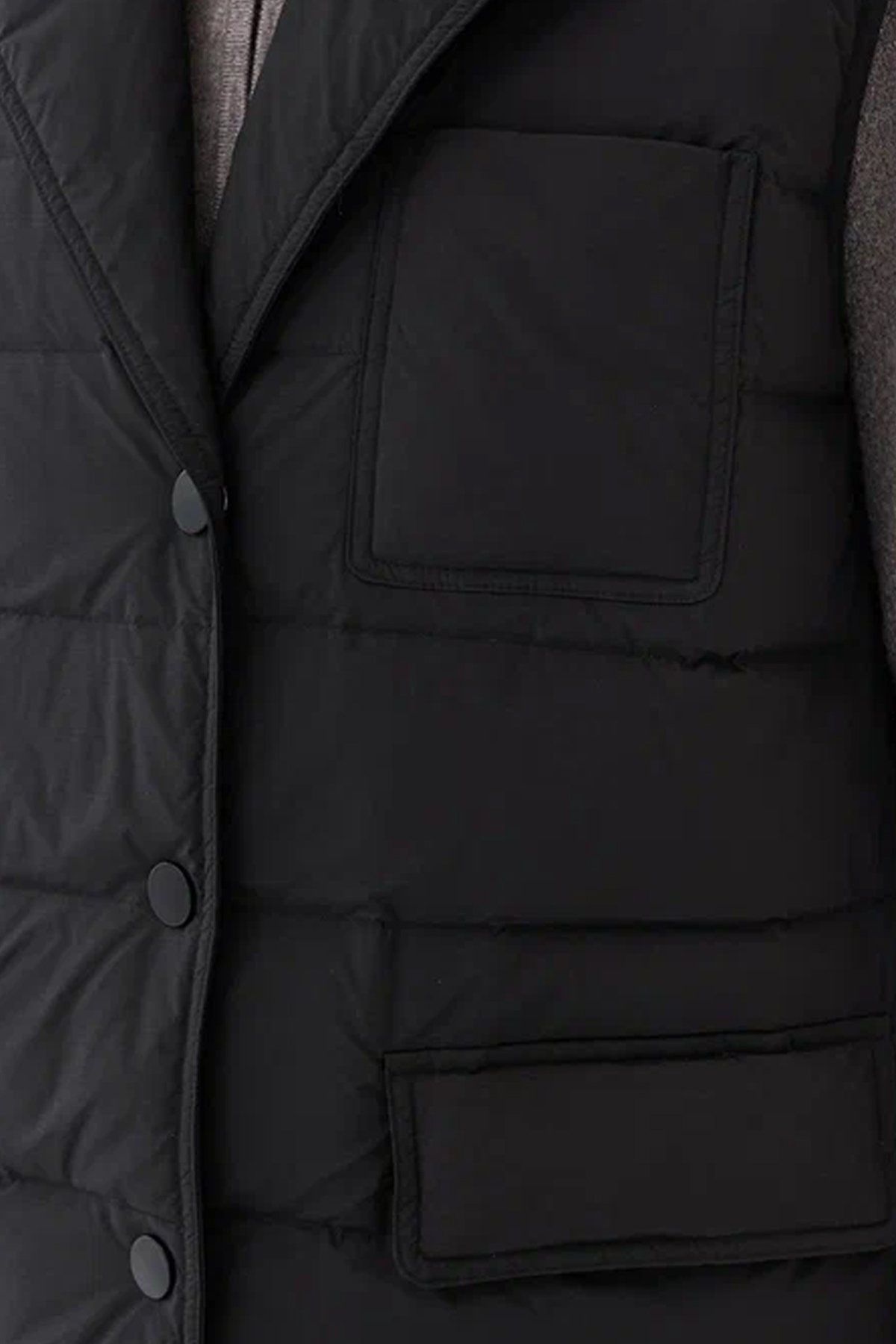 Удлиненный жилет на натуральном утеплителе, 44р