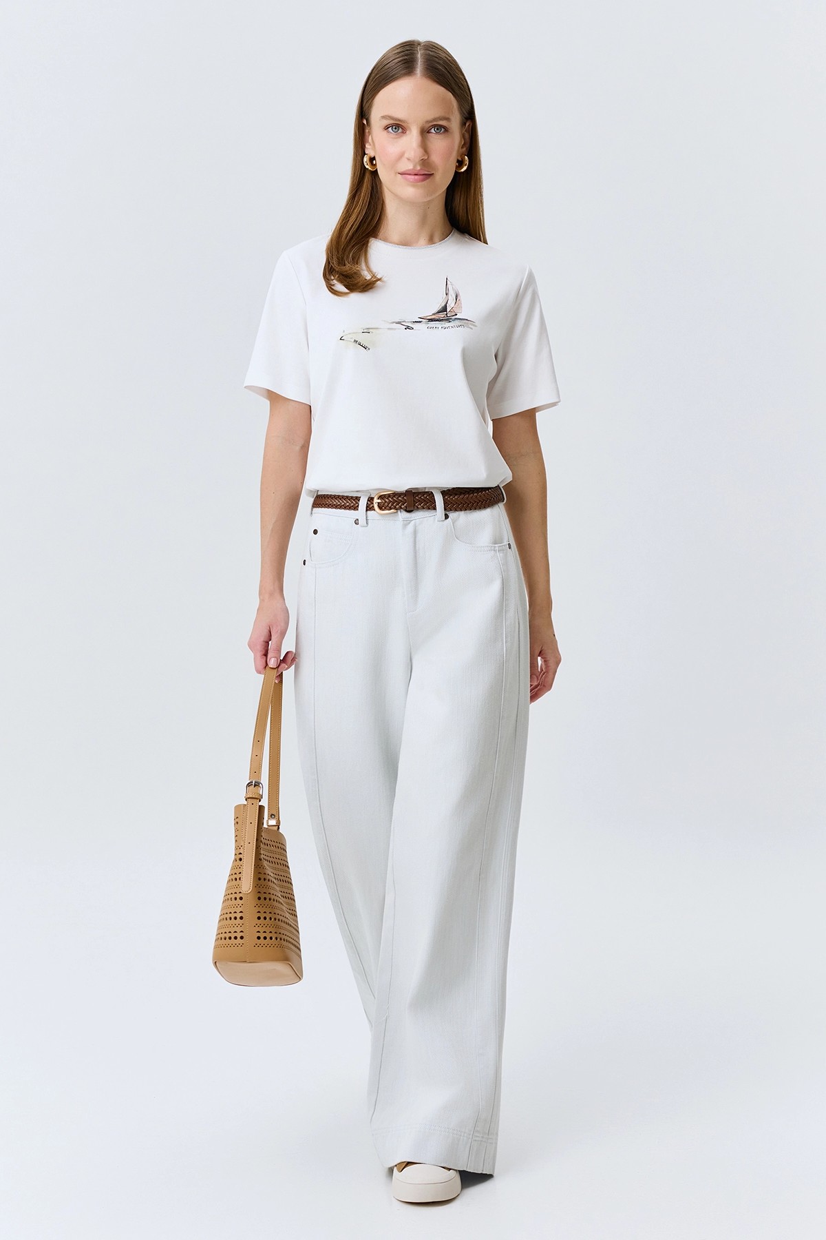 Футболка с принтом из хлопка, 34