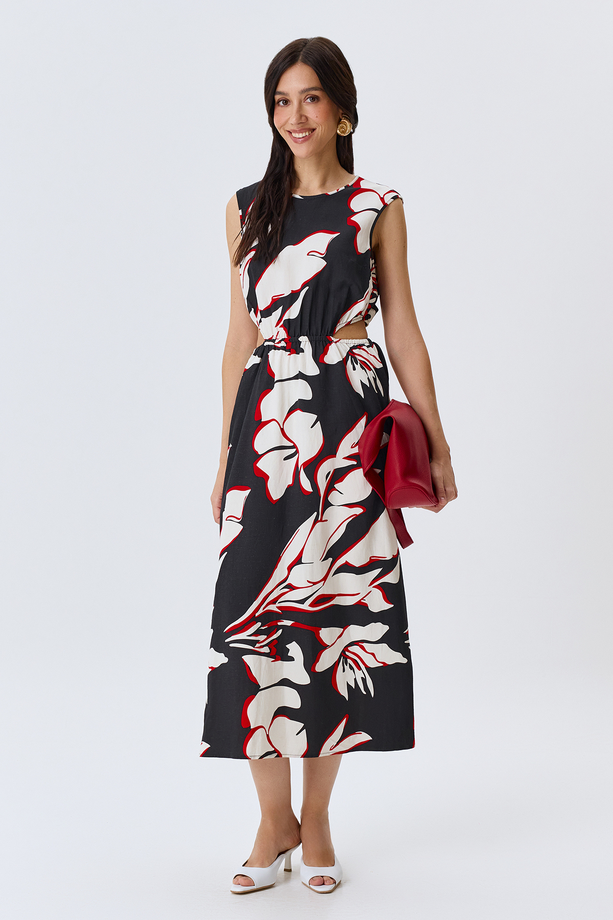 Платье летнее нарядное льняное, 50