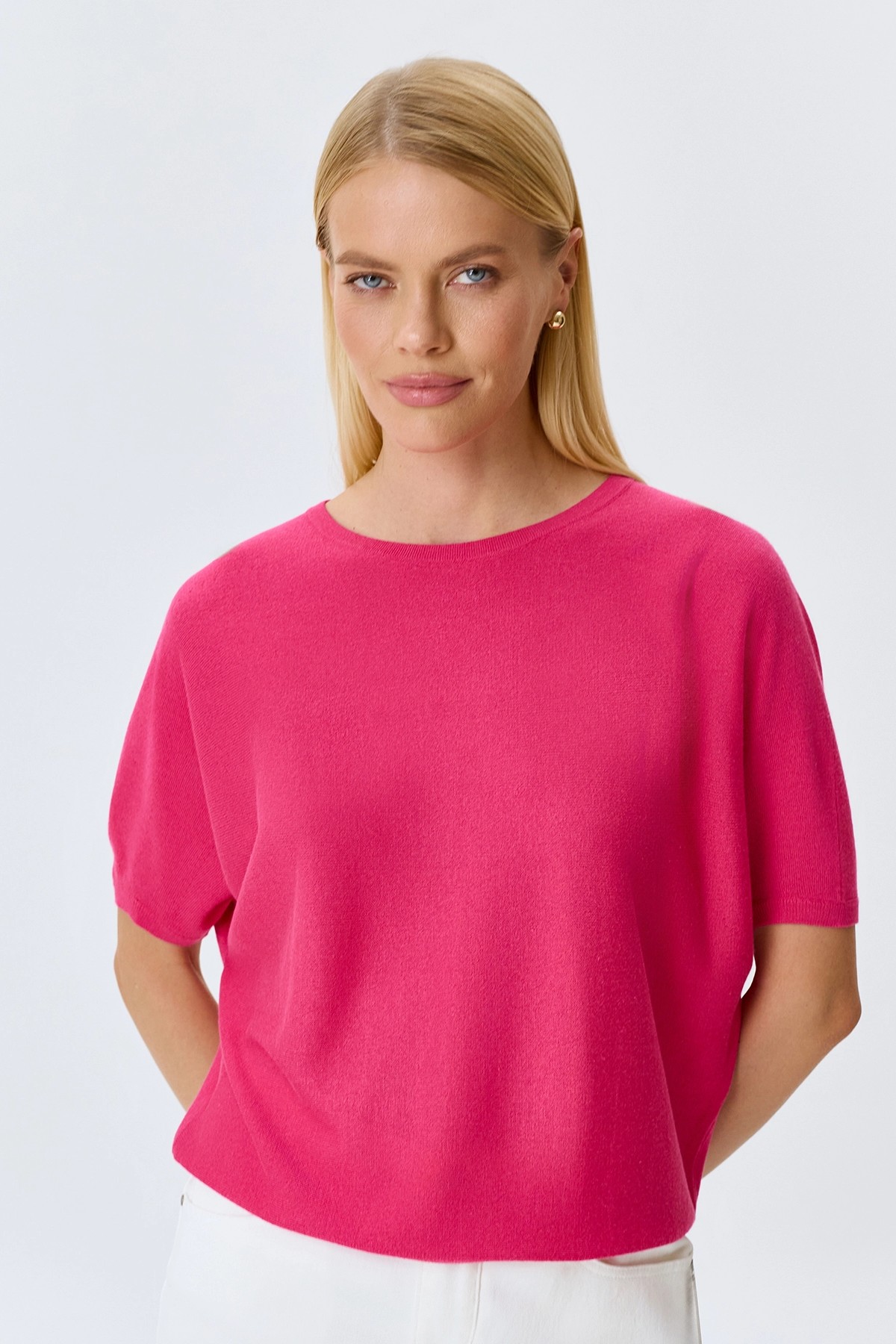 Яркий вязаный джемпер, 44