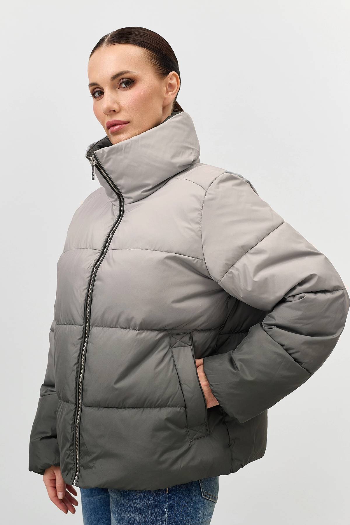 Лимитированная серия куртка с градиентным принтом и палантин, 40