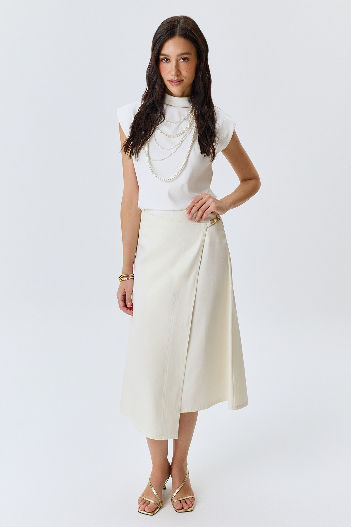 Асимметричная юбка на запах, 52