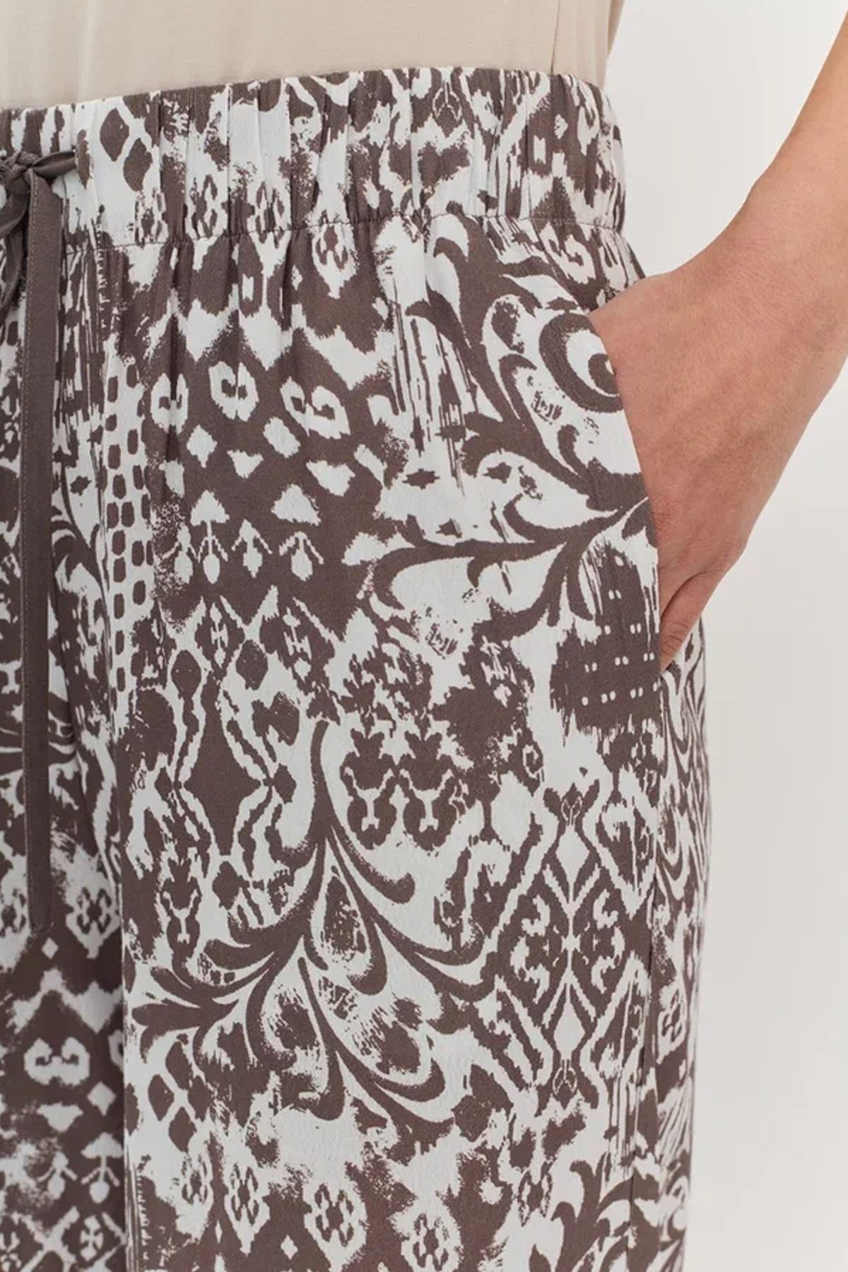 Брюки с этническим узором, 44р