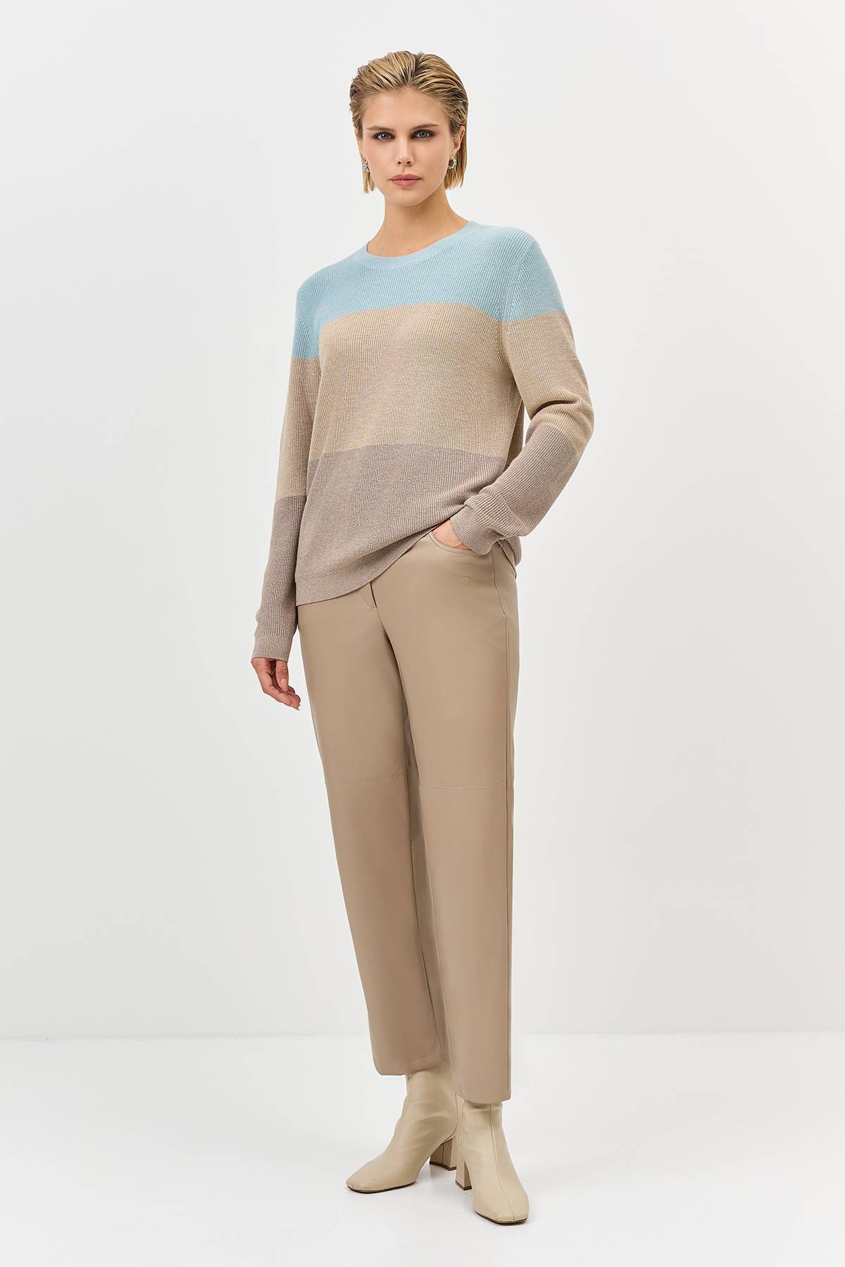 Лимитированная серия джемпер Сolor block и ремень, 34