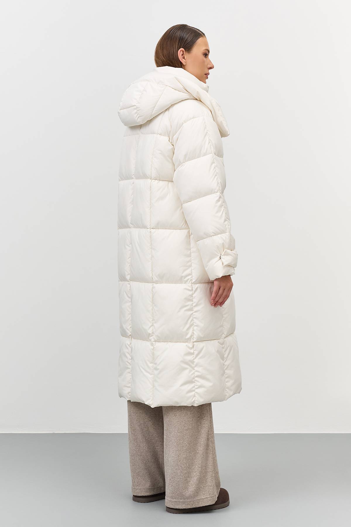 Лимитированная серия теплое пальто Oversize с палантином, 40