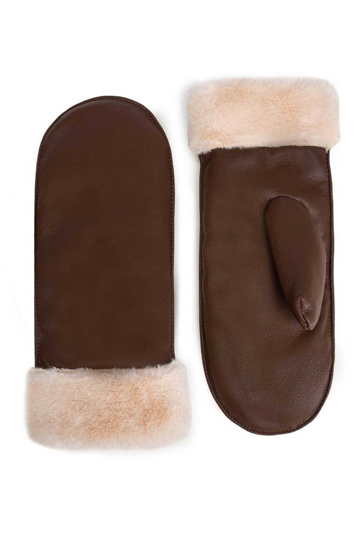 Рукавицы коричневые, M