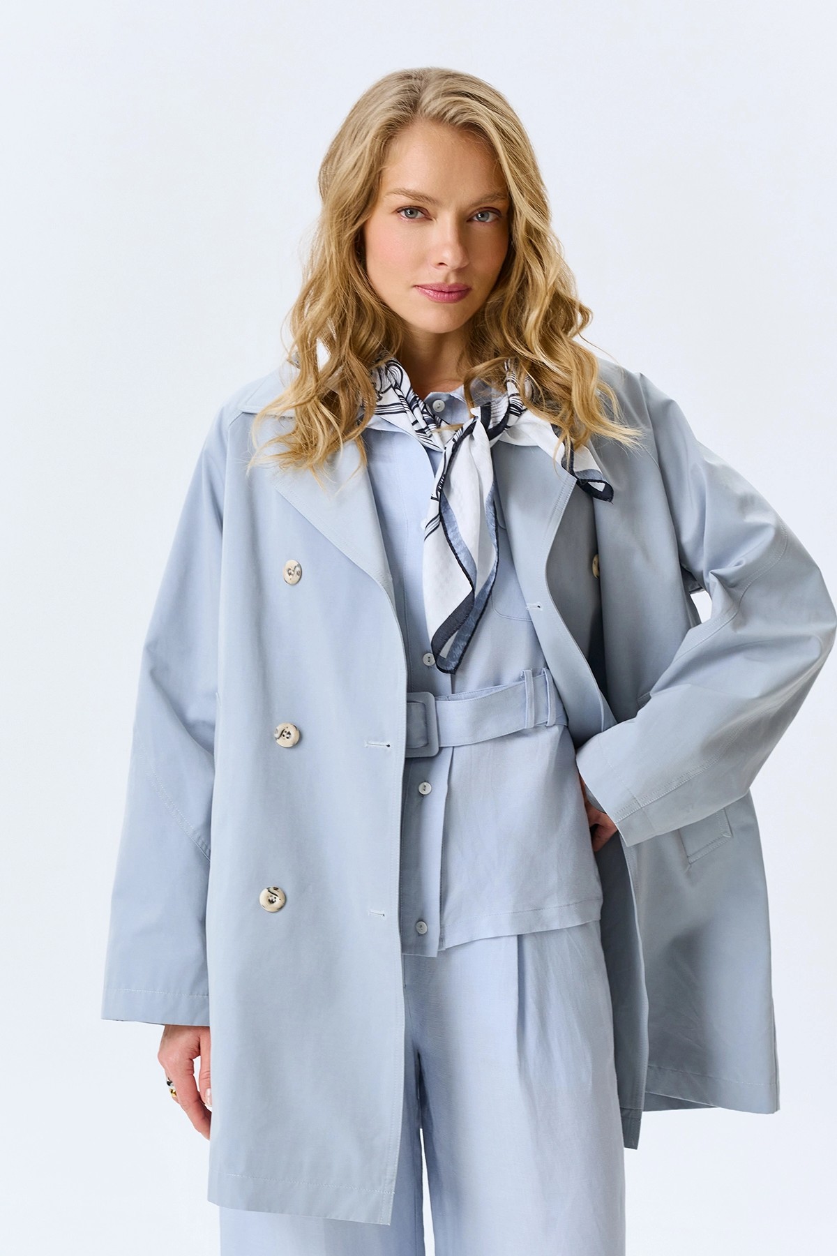 Весенний укороченный тренч, 46