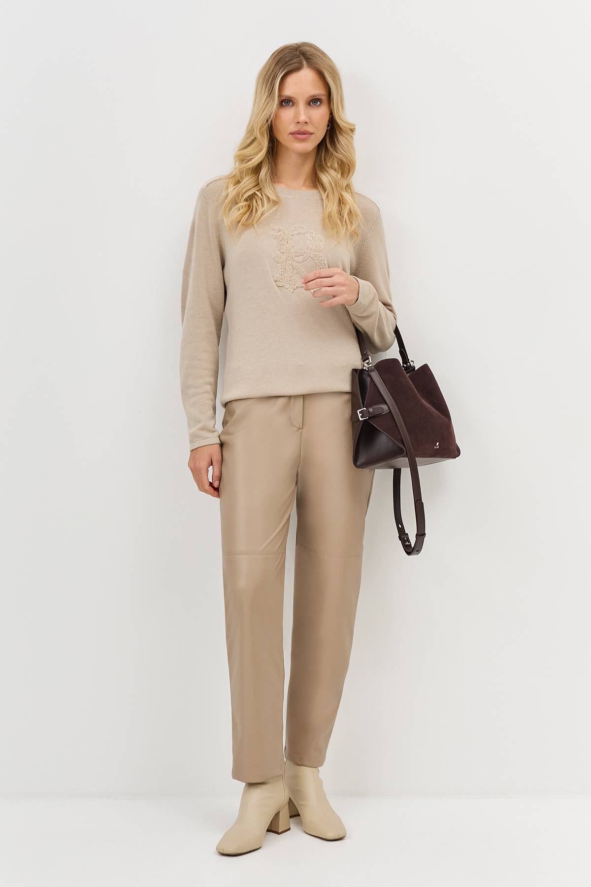 Лимитированная серия джемпер с объёмной вышивкой и ремень, 36