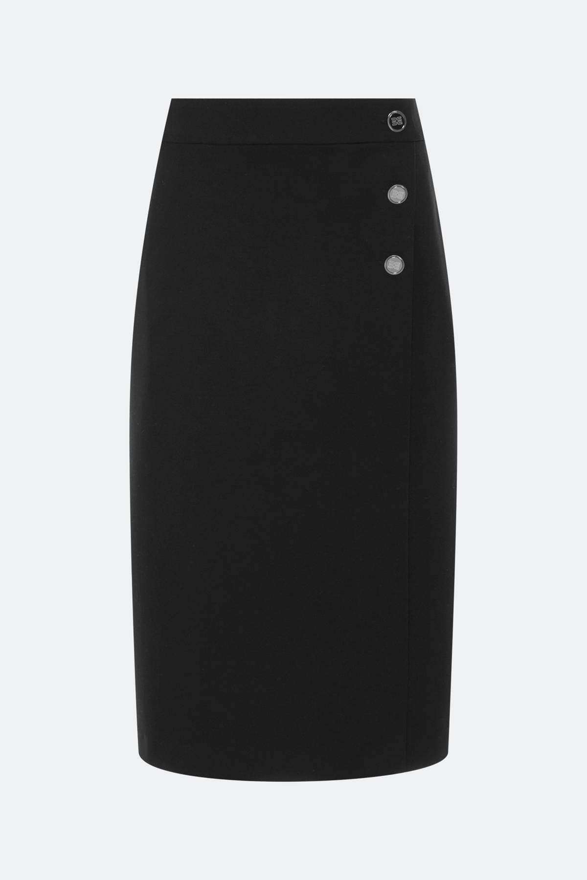 Лимитрированная серия юбка-миди с декоративными пуговицами и ремень, 36