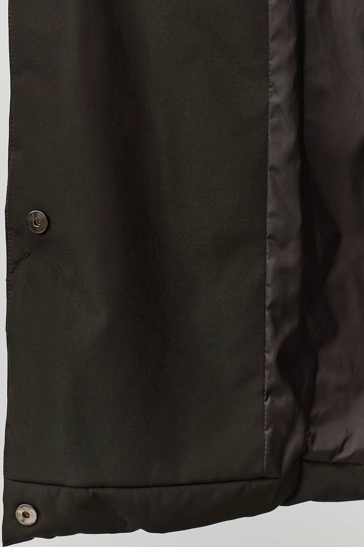 Лимитированная серия темно-зеленая куртка с палантином , 42