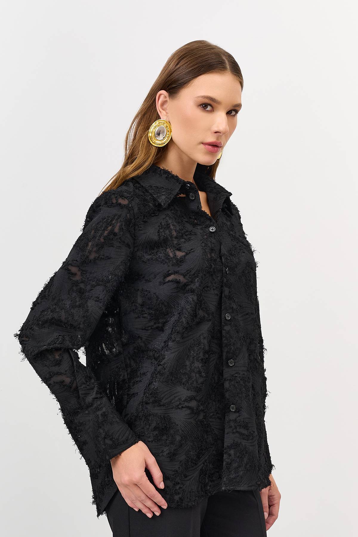 Лимитированная серия классическая блузка с ремнем, 42