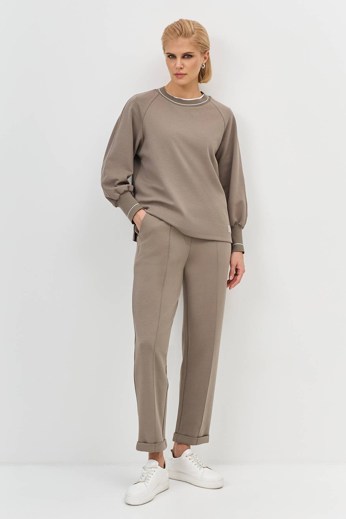 Лимитированная серия джемпер из хлопкового джерси с палантином, 40