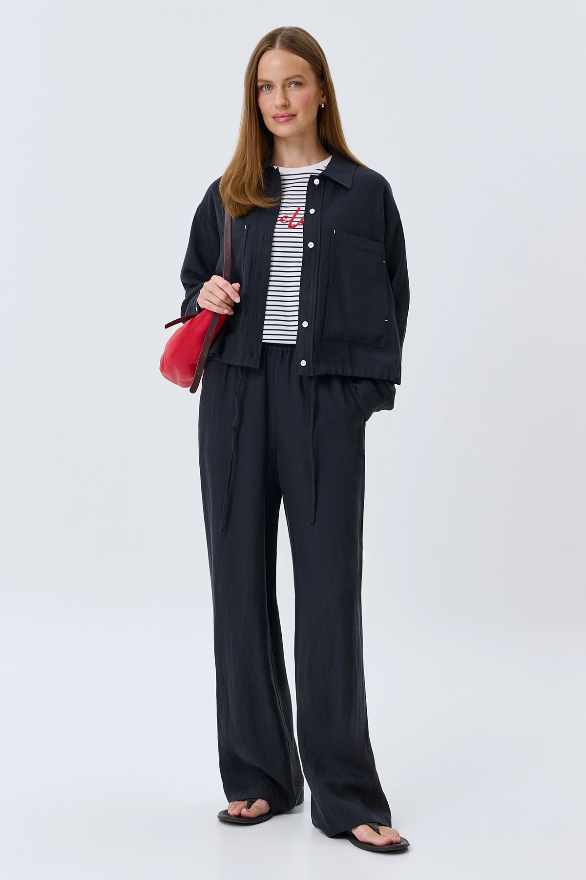 Жакет из тенселя и льна, 44