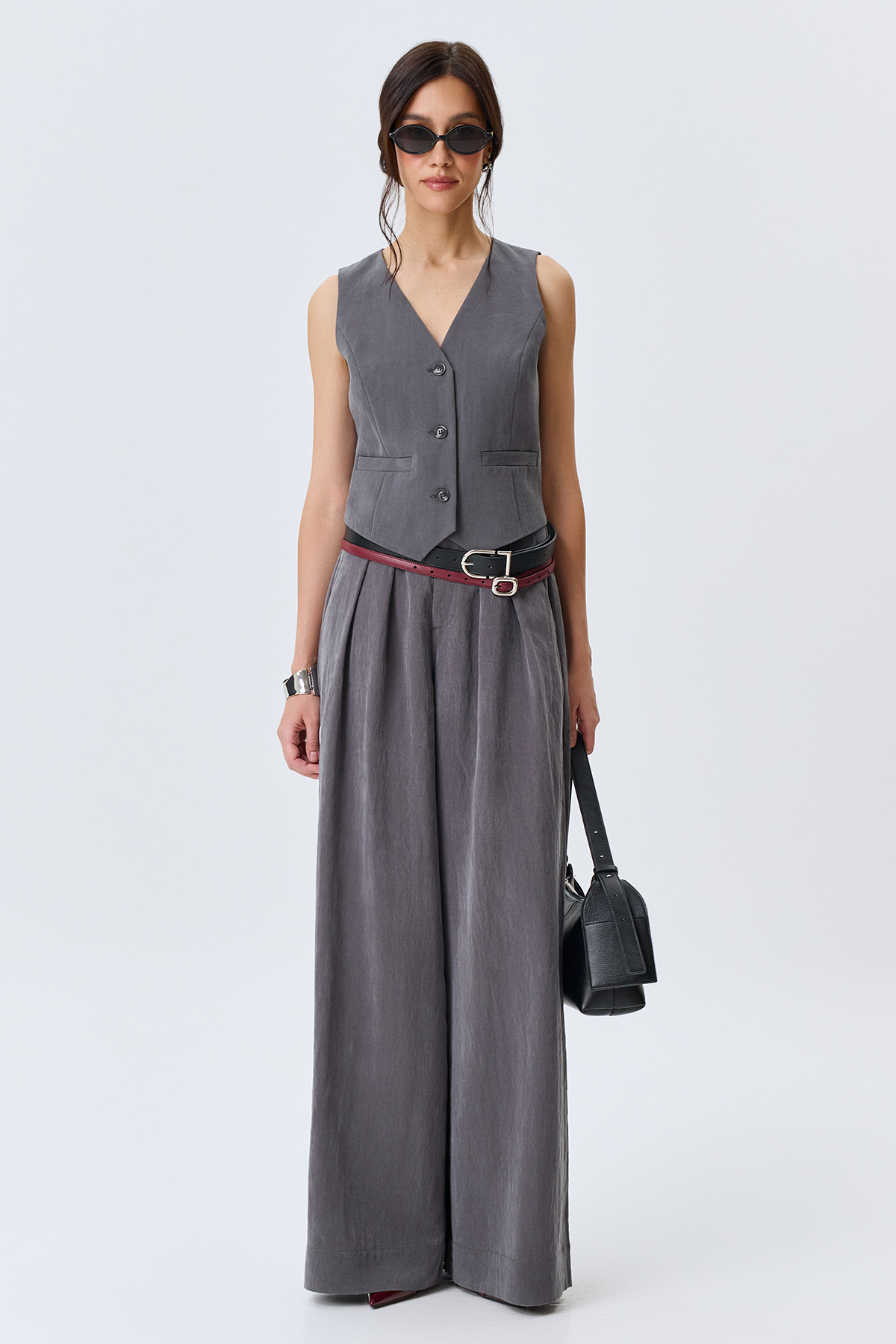 Укороченный жилет из лиоцелла, 52