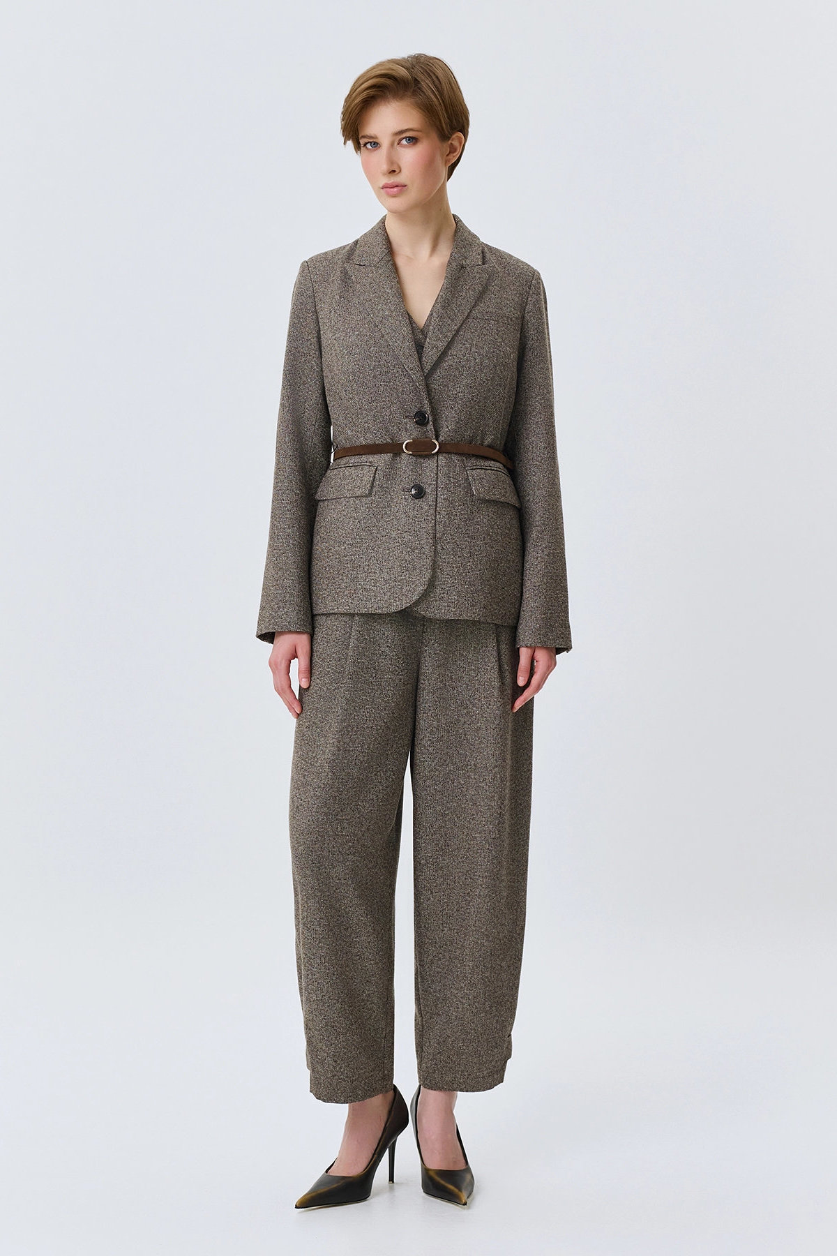 Классический жакет с узором Herringbone, 52