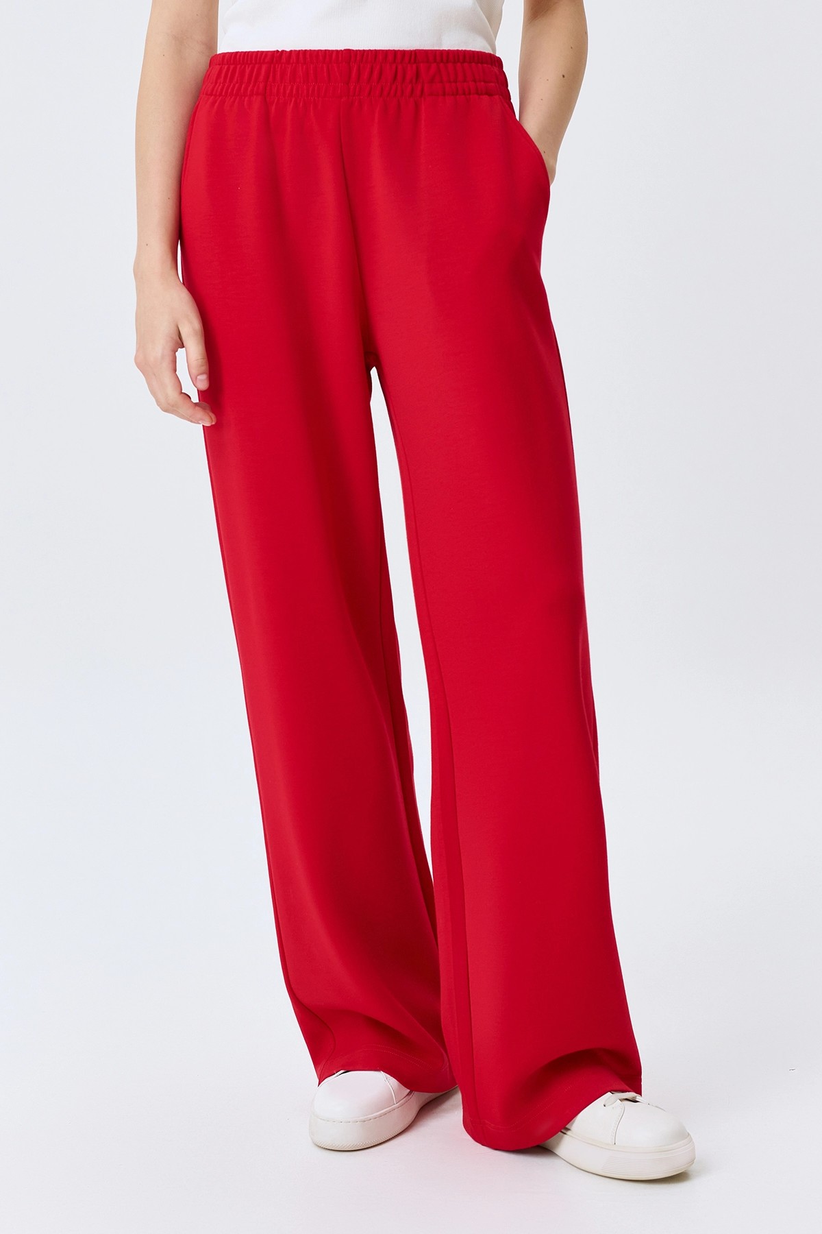 Яркие трикотажные брюки, 42