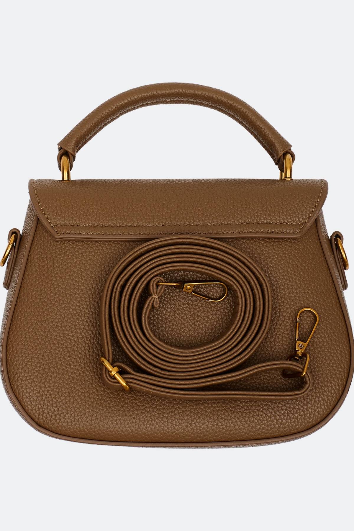 Сумка с округлой формой и металлической застёжкой, One