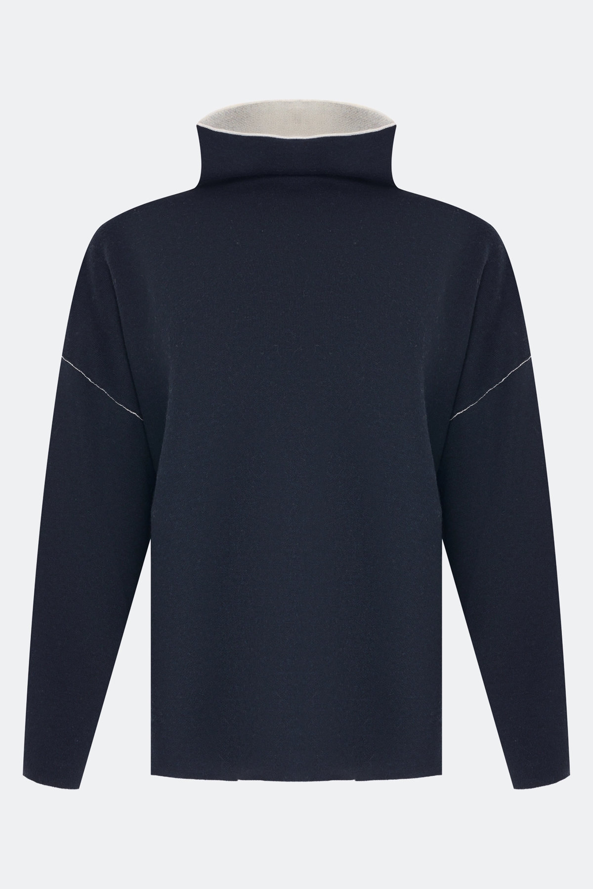 Oversize джемпер с контрастными кантами, 46