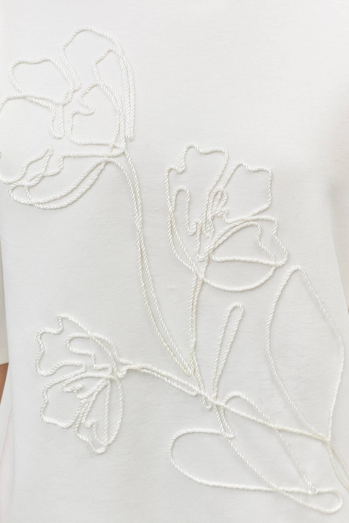 Лимитированная серия белый джемпер с палантином, 40