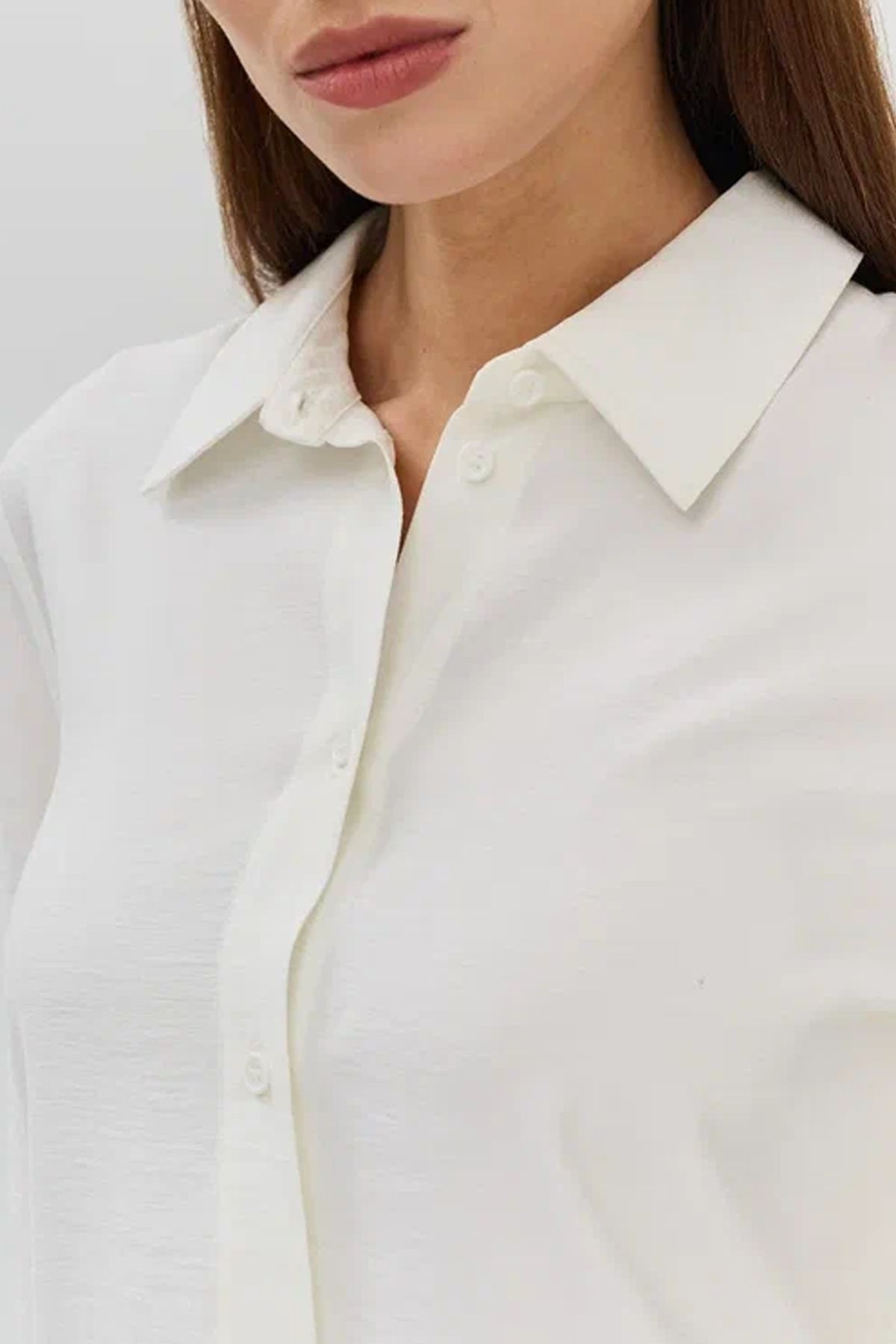 Базовая белая блузка прямого кроя, 52р