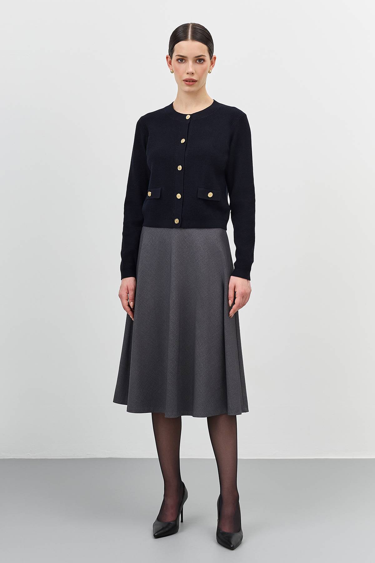 Лимитированная серия юбка миди А-силуэта и ремень, 42